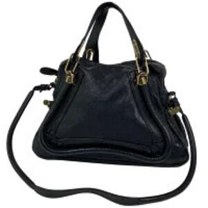Chloe Paraty 2way Shoulder Bag Leather Black